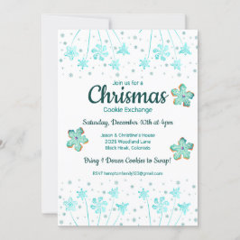 ウィンタークリスマスクッキー交換パーティの招待状 招待状