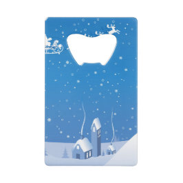 ウィンタークリスマスクレジットカードボトルオープナー クレジットカード栓抜き