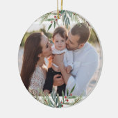 ウィンタークリスマスグリーンオーナメント セラミックオーナメント (左)