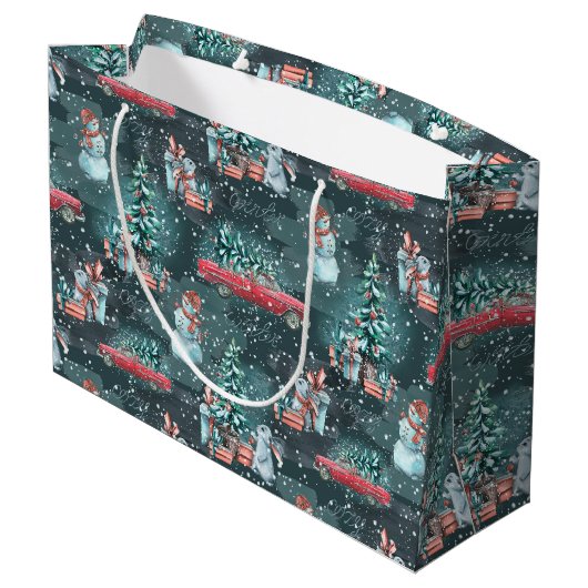 ウィンタークリスマスコージーミディアム抱き枕 ラージペーパーバッグ (裏面アングル)