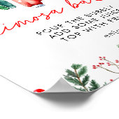 ウィンタークリスマスサンタベビーシャワーミモザバー ポスター (角)