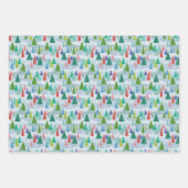 ウィンタークリスマスツリーインスパイアレトロ ラッピングペーパーシート (正面3)