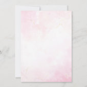 ウィンタークリスマスツリーピンクスウィートワン誕生日 招待状 (裏面)