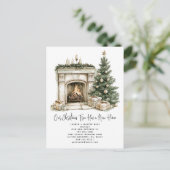 ウィンタークリスマスツリー素朴ニューホームホリデイズ 案内ポストカード (スタンド正面)