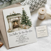 ウィンタークリスマスツリー素朴ニューホームホリデイズ 案内ポストカード
