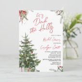 ウィンタークリスマスデッキザホールズブライダルシャワー 招待状 (スタンド正面)
