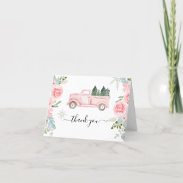 ウィンタークリスマストラックサンキューカード サンキューカード