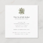 ウィンタークリスマスバーンズ結婚イベント会場 スクエア名刺 (裏面)
