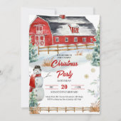ウィンタークリスマスファームパーティの招待状 招待状 (正面)