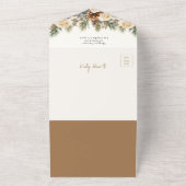 ウィンタークリスマスブライダルシャワーレシピ オールインワン招待状 (外側)