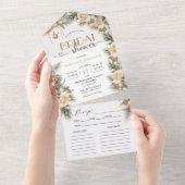 ウィンタークリスマスブライダルシャワーレシピ オールインワン招待状 (貼ってはがせる)