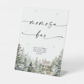 ウィンタークリスマスベビーシャワーモモモモザバーサイン 台座サイン (正面)