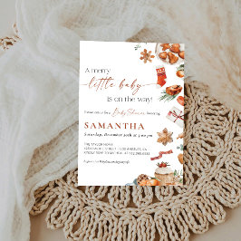 ウィンタークリスマスベビーシャワー招待状 招待状