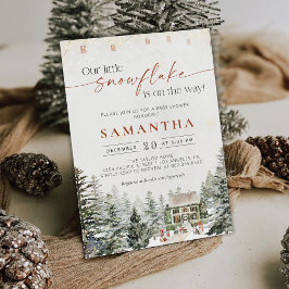 ウィンタークリスマスベビーシャワー招待状 招待状