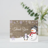 ウィンタークリスマスホリデースノーフレークサンキューカード サンキューカード (スタンド正面)