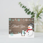 ウィンタークリスマスホリデースノーフレークサンキューカード サンキューカード (スタンド正面)