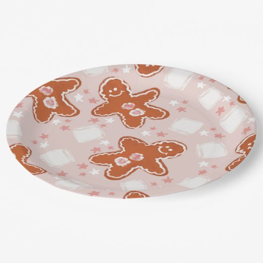 ウィンタークリスマスホリデーバースデーパーティープレート ペーパープレート (アングル)