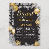 ウィンタークリスマスホリデーブライダルシャワー招待状 招待状 (正面/裏面)