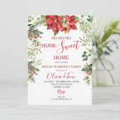 ウィンタークリスマスホリデー引っ越し祝いパーティーパーティー 招待状 (スタンド正面)