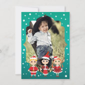 ウィンタークリスマスリトルサンタス誕生日 招待状 (裏面)