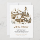 ウィンタークリスマスヴィンテージビレッジオールドハウス シーズンカード (正面)
