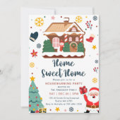 ウィンタークリスマス引っ越し祝いパーティーパーティの招待状 招待状 (正面)