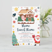 ウィンタークリスマス引っ越し祝いパーティーパーティの招待状 招待状 (スタンド正面)