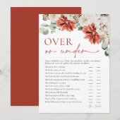 ウィンタークリスマス オーバー・オア・アンダー ブライダルシャワーゲーム 招待状 (正面/裏面)