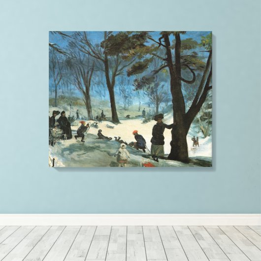 ウィンターグラックスのセントラルパーク キャンバスプリント (インサイチュ (ウッドフロア))