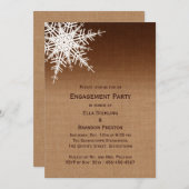 ウィンターグラデーション婚約パーティ招待状 招待状 (正面/裏面)