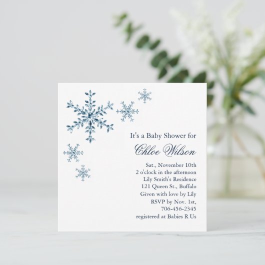 ウィンターグラマーベビーシャワー招待状 招待状 (スタンド正面)