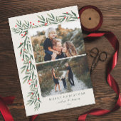 ウィンターグリーナリーアイボリー2枚の写真のクリスマス