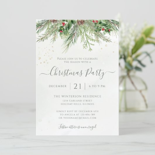 ウィンターグリーナリークリスマスホリデーパーティー 招待状 (スタンド正面)