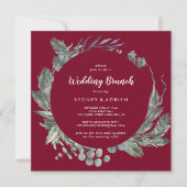 ウィンターグリーナリーバーガン結婚ディーズブランチ招待状 招待状 (正面)