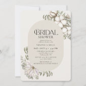 ウィンターグリーナリーフローラオーバルブライダルシャワー 招待状 (正面)