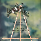 ウィンターグリーナリーブーケブライダルシャワーウェルカム アクリルサイン (ニュートラル)