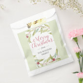 ウィンターグリーナリーベリーリースクリスマス フェイバーバッグ (封をした状態)