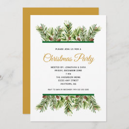 ウィンターグリーナリーホリデークリスマスパーティー 招待状