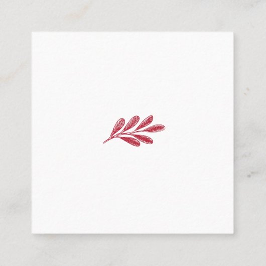 ウィンターグリーナリーホリデー スクエア名刺 (裏面)