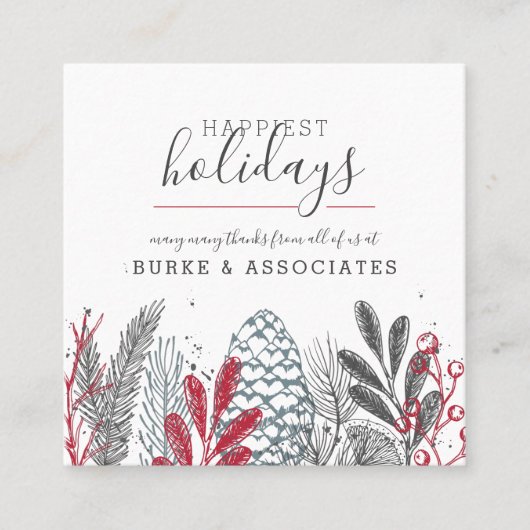 ウィンターグリーナリーホリデー スクエア名刺 (正面)