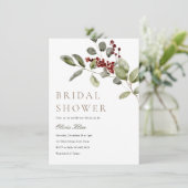 ウィンターグリーナリーホリーブライダルシャワー 招待状 (スタンド正面)