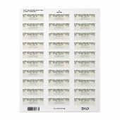 ウィンターグリーンアイボリークリスマス差出人住所 ラベル (フルシート)