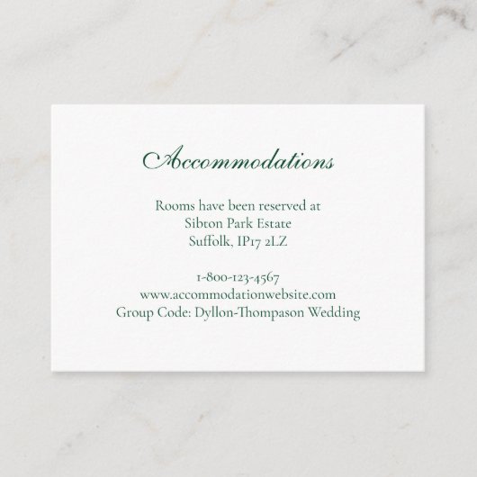 ウィンターグリーンクリスマスバウブルアコモデーション エンクロージャーカード (正面)