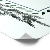 ウィンターグリーンズガーランド結婚のウェルカムミントグリーン ポスター (角)