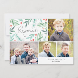 ウィンターグリーンズホリデ数々のーフォトカード シーズンカード