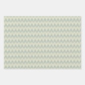 ウィンターグリーンツリーズスノーフレークモダンパステル ラッピングペーパーシート (正面3)