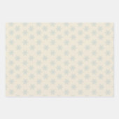 ウィンターグリーンツリーズスノーフレークモダンパステル ラッピングペーパーシート (正面2)