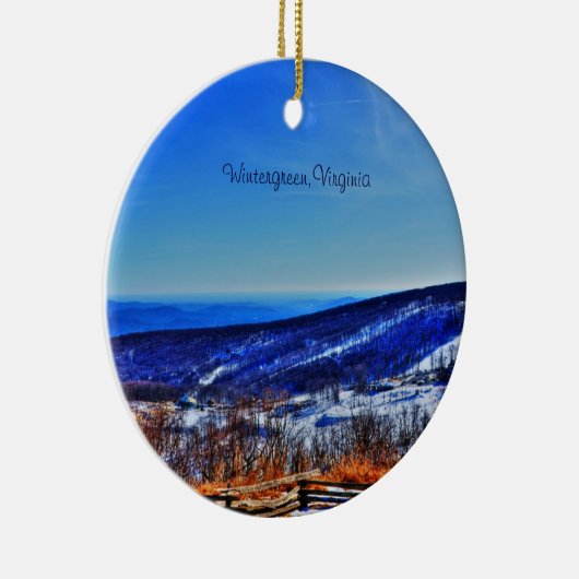ウィンターグリーンバージニアマウンテンスキーリゾート セラミックオーナメント (右)