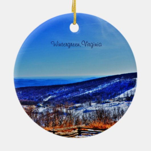 ウィンターグリーンバージニアマウンテンスキーリゾート セラミックオーナメント (裏面)