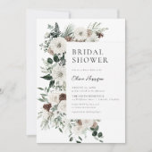 ウィンターグリーンフローラブライダルシャワー 招待状 (正面)